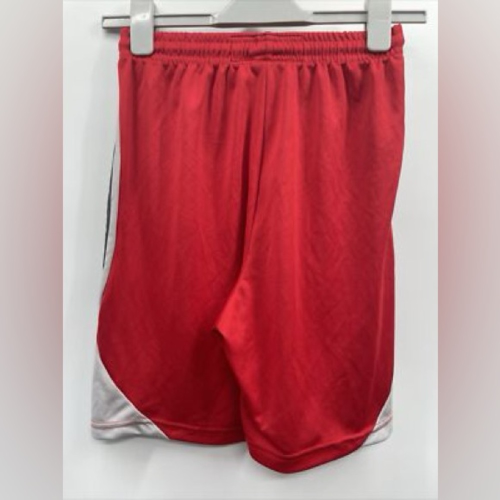 Boys Tek Gear Red & Gray Athletic Shorts with Elastic Waistband & Drawstring